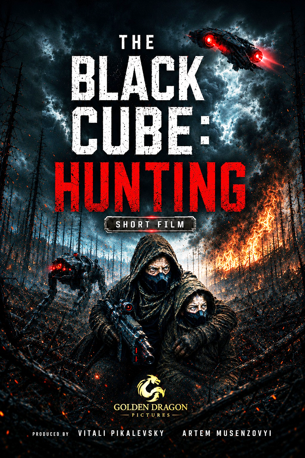 The Black Cube Hunting short film poster.