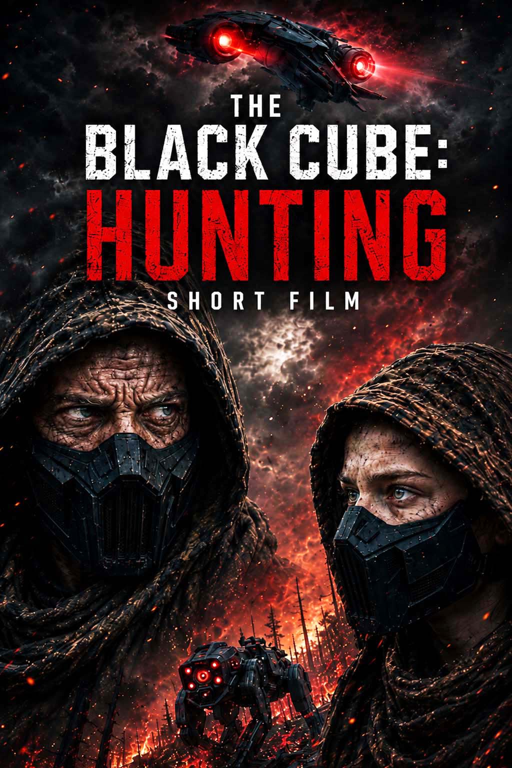 The Black Cube Hunting short film poster.