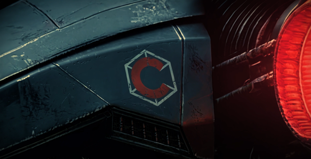 Black Cube aircraft insignia detail.