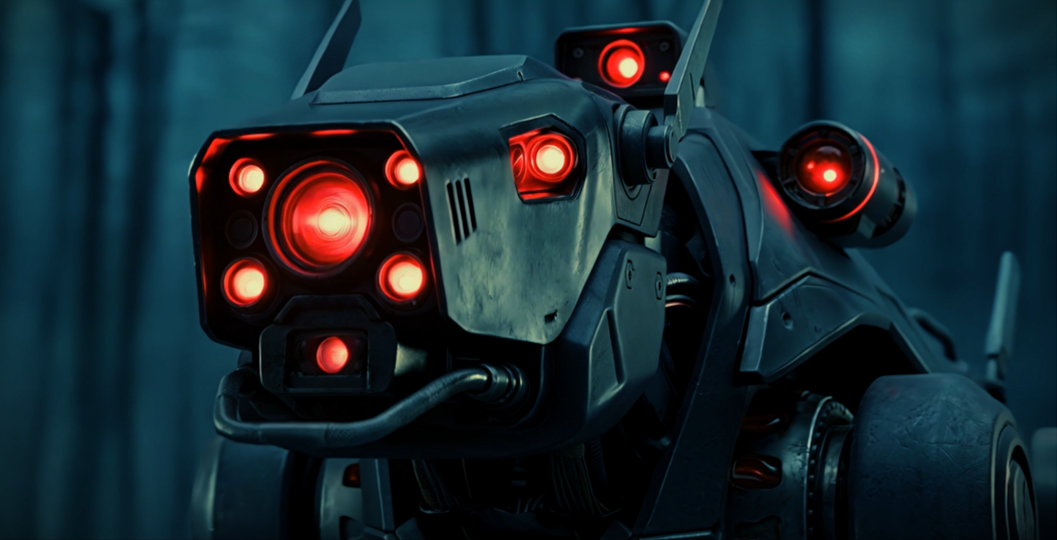 Cerberus-7 robotic scout close-up.