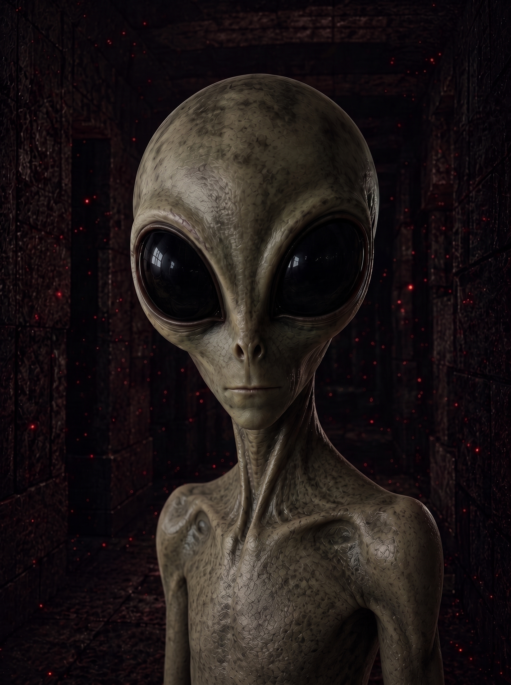 Alien character concept portrait.
