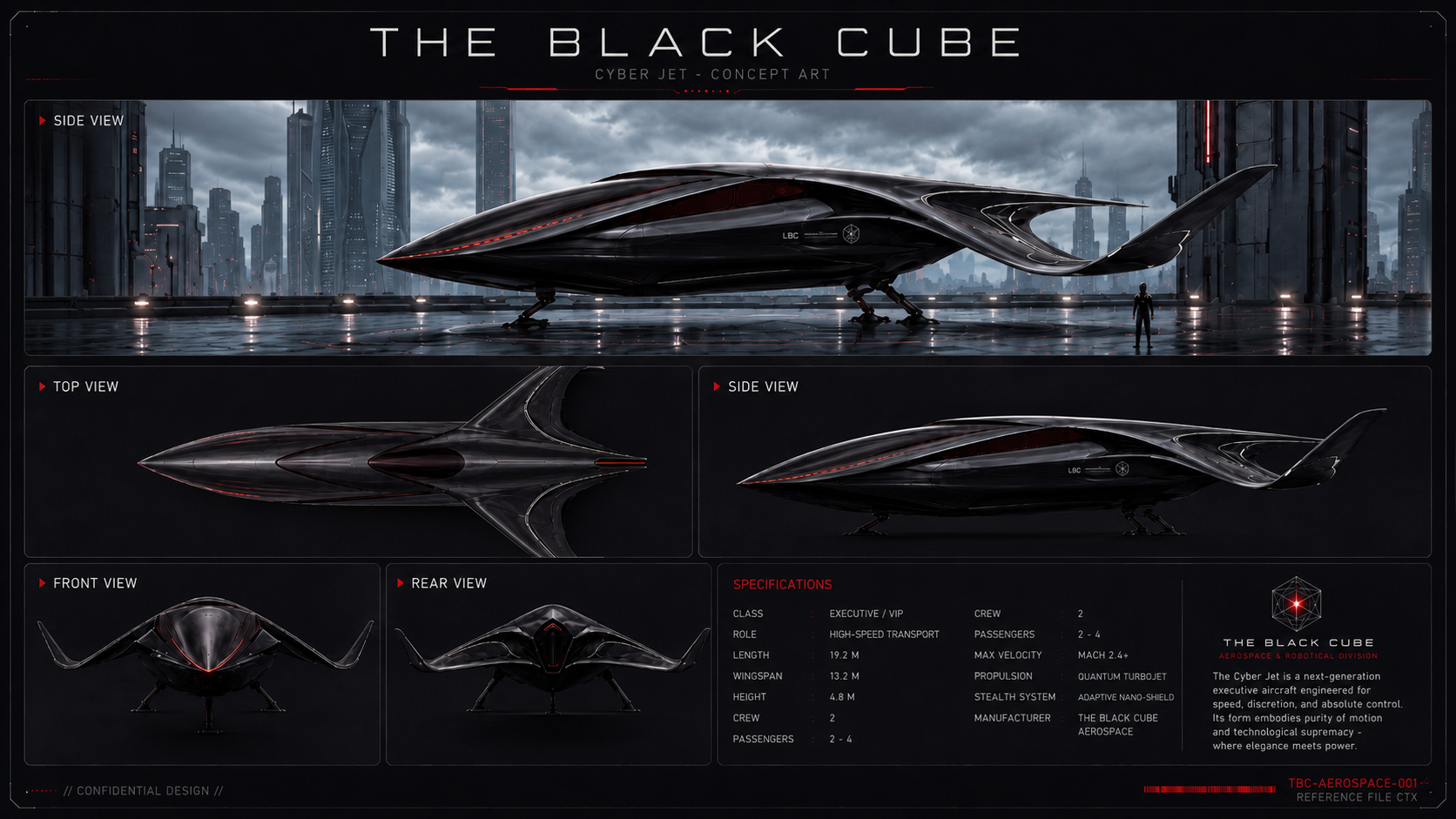 Cyber Jet vehicle concept board.